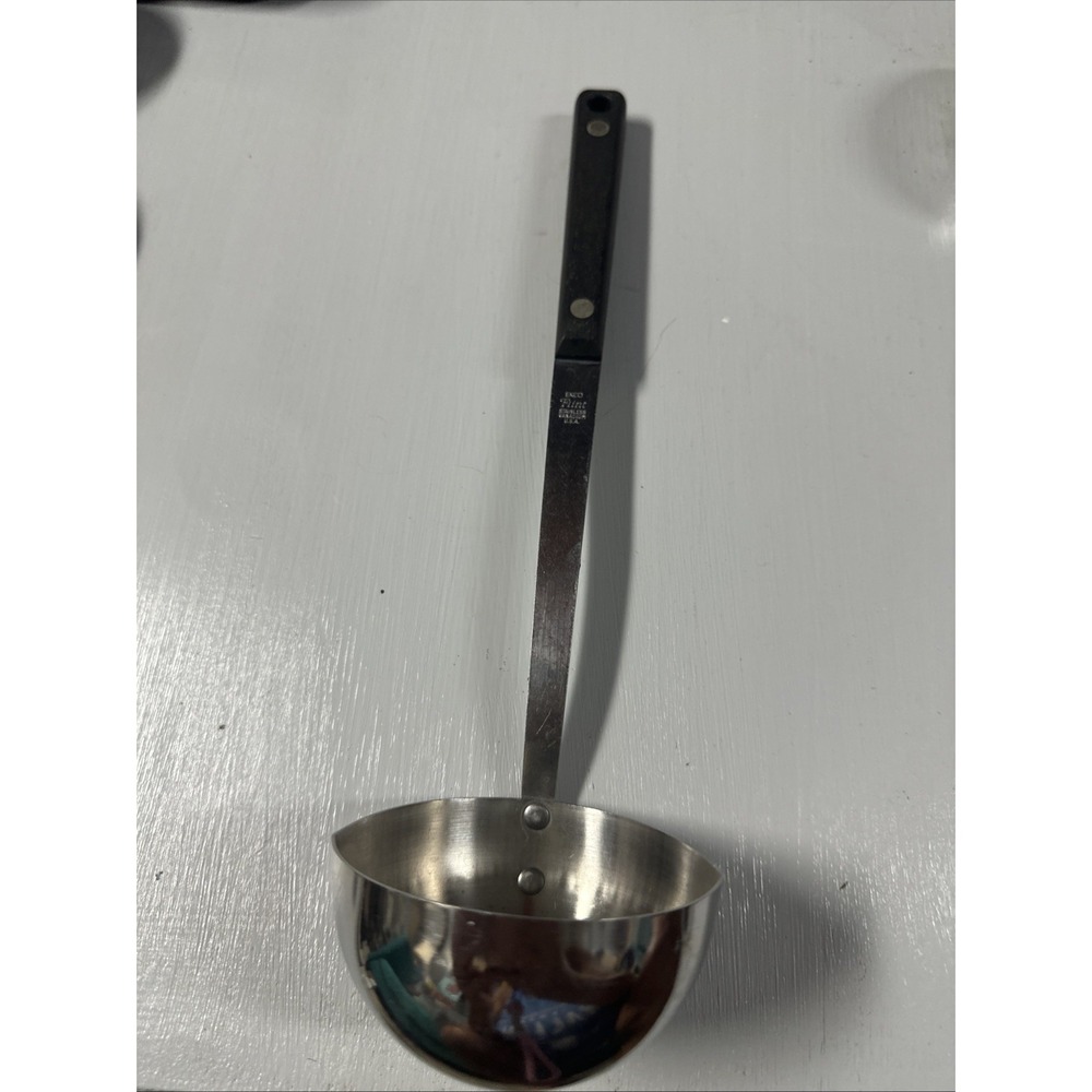 Vintage Flint Arrowhead Stainless Ladle, Made in USA, 2 rivet handle